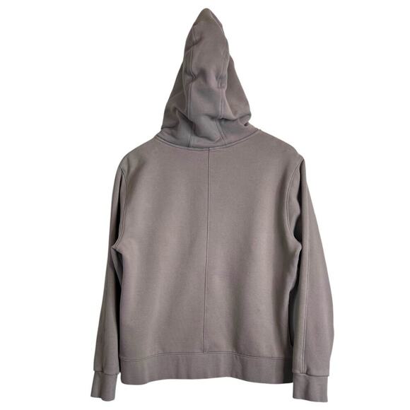 Athleta Retroplush Hoodie in Taupe Pullover Kangaroo Pocket Size S - Picture 3 of 8